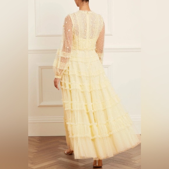 NEEDLE AND THREAD VIOLET SHIMMER ANKLE GOWN - Picture 10 of 12